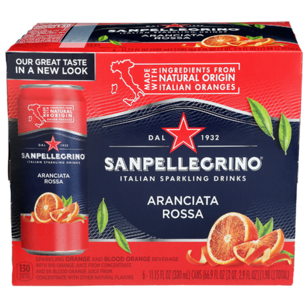 San Pellegrino Aranciata Rossa Italian Sparkling Drinks 6 Pack
