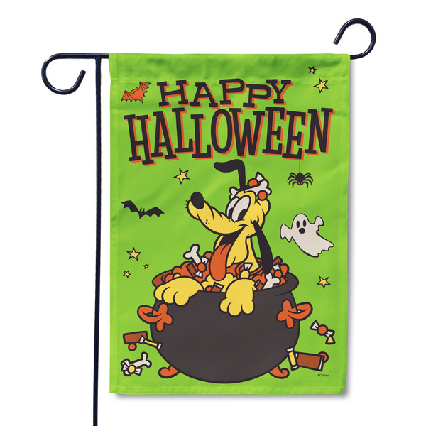 Disney Pluto Happy Halloween 1.44-ft W x 2.91-ft H Halloween Garden flag Kit