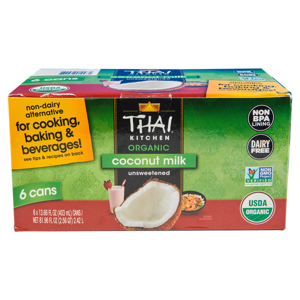 Organic Unsweetened Coconut Milk, 6 x 13.66 fl oz