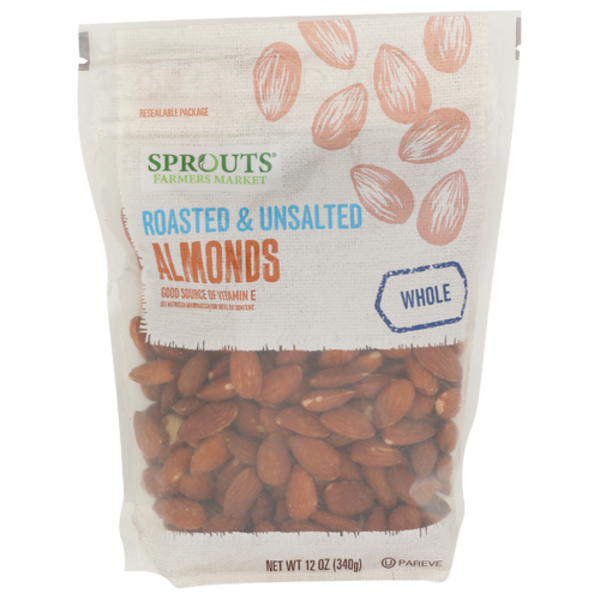 Sprouts Roasted Unsalted Whole Almonds Same-Day Delivery or Pickup