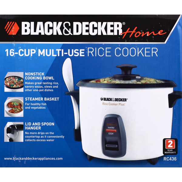 BLACK+DECKER Rice Cooker, Multi-Use, 16-Cup Same-Day Delivery