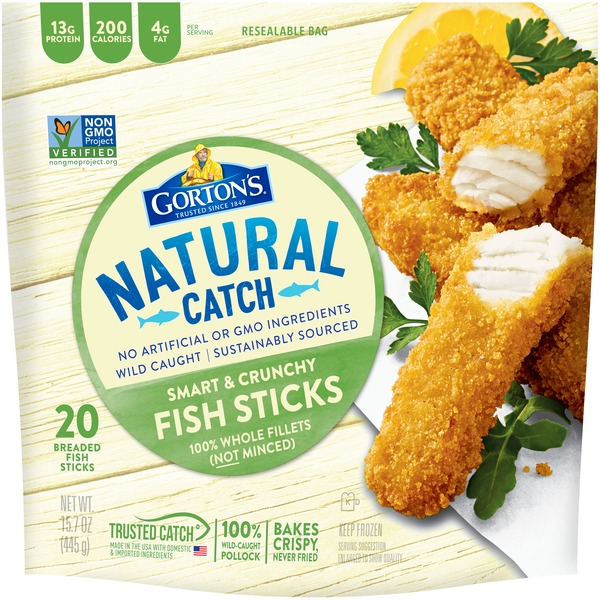 Gorton's Natural Catch Smart & Crunchy Fish Sticks (15.7 oz) Instacart