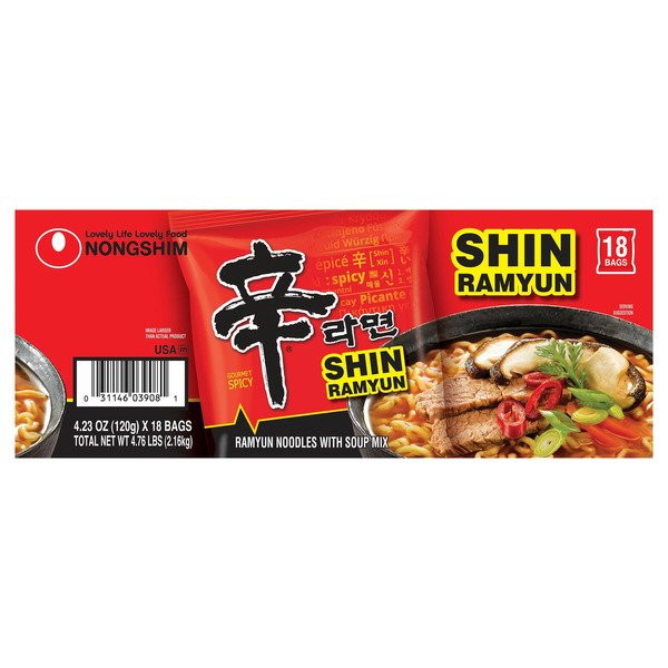 Shin Ramyun Spicy, 18 x 4.2 oz