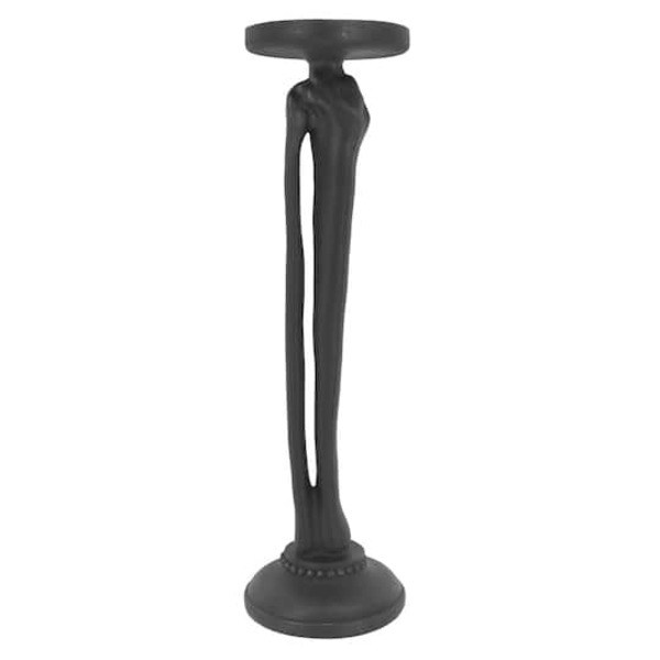 Ashland Bone Pillar Candle Holder, L - Black