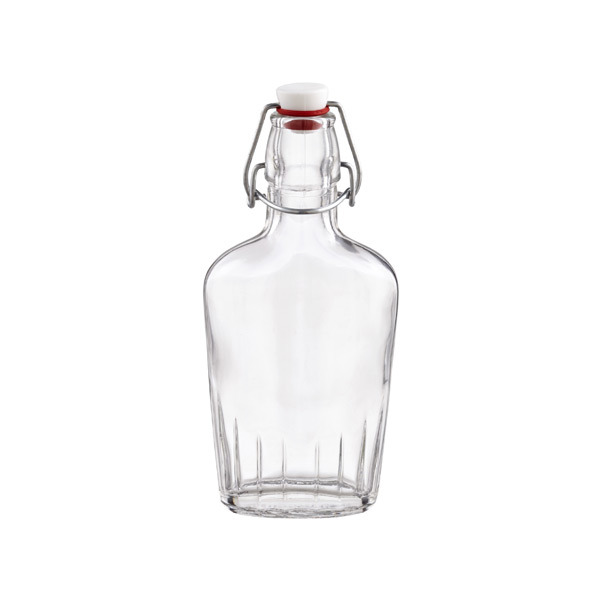 Bormioli Rocco 8.5 Ounce Glass Hermetic Flask-3-3/4" x 1-1/2" x 8" h