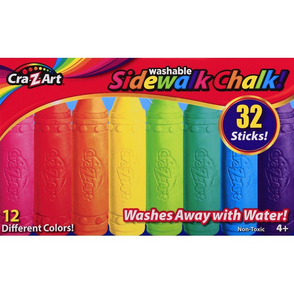 Cra Z Art Sidewalk Chalk, Washable (32 each) Instacart