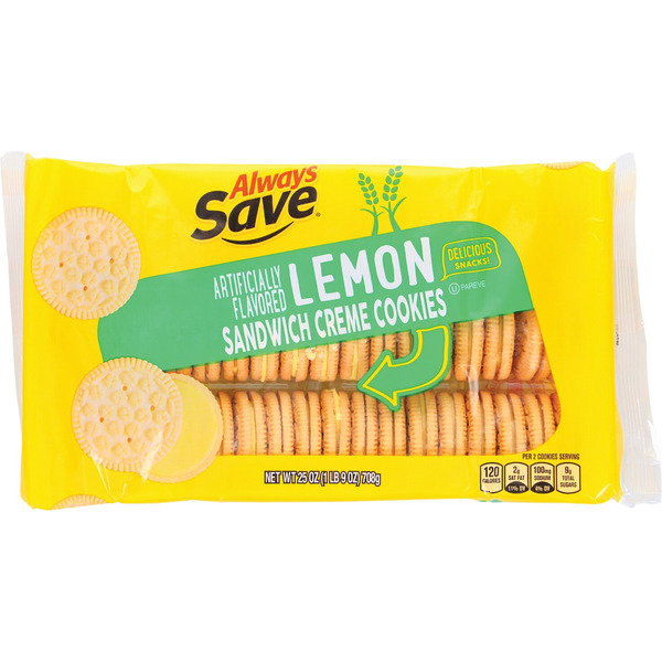 Always Save Lemon Sandwich Creme Cookies Same-Day Delivery or