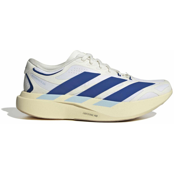 adidas Men's Adizero EVO SL EXO Suede Running Shoes, Size 9, Medium/D - White & Collegiate Royal & Clear Sky