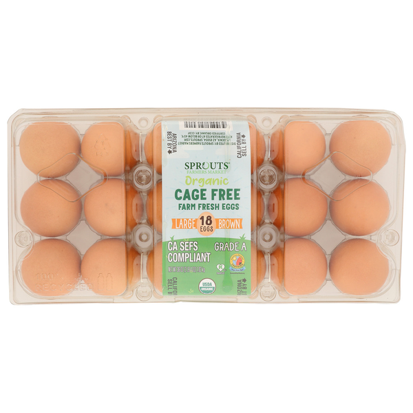 Sprouts Organic Cage Free Large Grade A Brown Eggs Same-Day