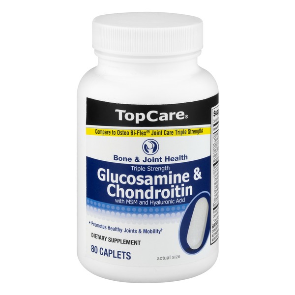 Top Care Glucosamine & Chondroitin with MSM and Hyaluronic Acid Triple Strength 80 CT (80 ct