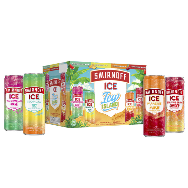 ♪新品未使用♪ 限定 Smiirl Counter 7digits /SNS Smirnoff Icy Island Variety Pack, 12 fl oz, 12 Pack Cans, 4.5% ABV