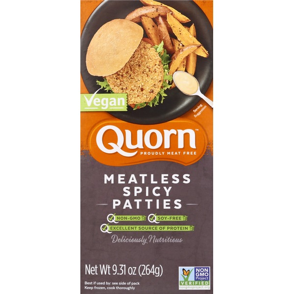 Quorn Patties, Vegan, Spicy, Meatless (4 each) Instacart