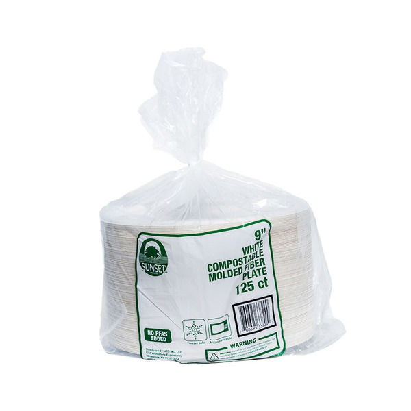 Sunset- 9' White PFAS Plate 125/