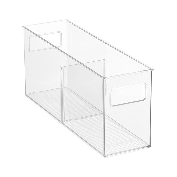 Everything Organizer Pantry Bin With Divider, 4 x 14 x 6 in
