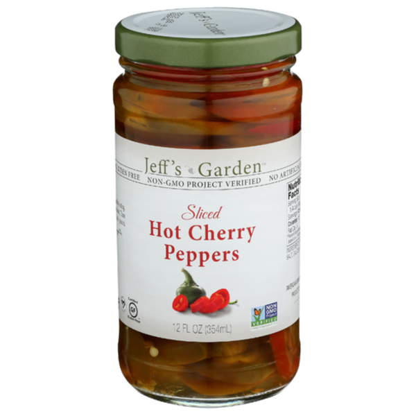 Jeff's Garden Sliced Hot Cherry Peppers Same-Day Delivery or