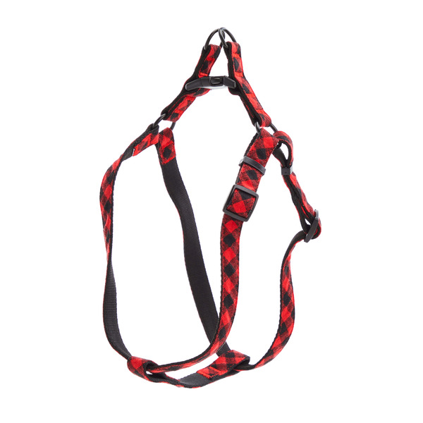 Merry Makings Check Me Out Buffalo Check Dog Harness - Red & Black - M/L