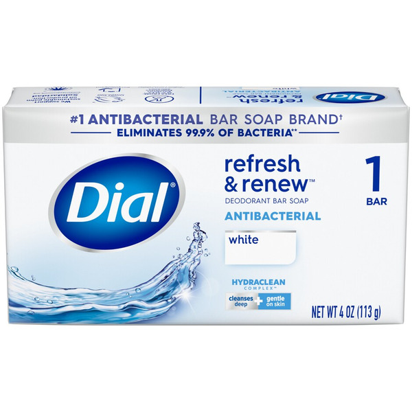 Refresh Soap Dollar Tree Dial White Antibacterial Refresh & Renew Bar Soap Same-Day ...