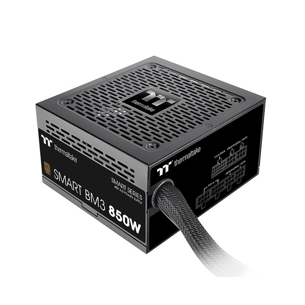 Thermaltake Smart BM3 80+ Bronze PCIE Gen 5 ATX 3.0 850W Semi-Modular Power Supply - Black