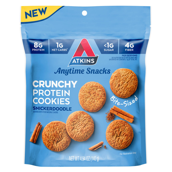 Atkins Cookies, Snickerdoodle, Protein, Crunchy Same-Day Delivery