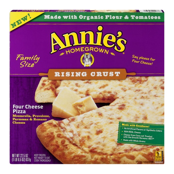 Annie's Homegrown Rising Crust Pizza Four Cheese Family Size (22.5 oz