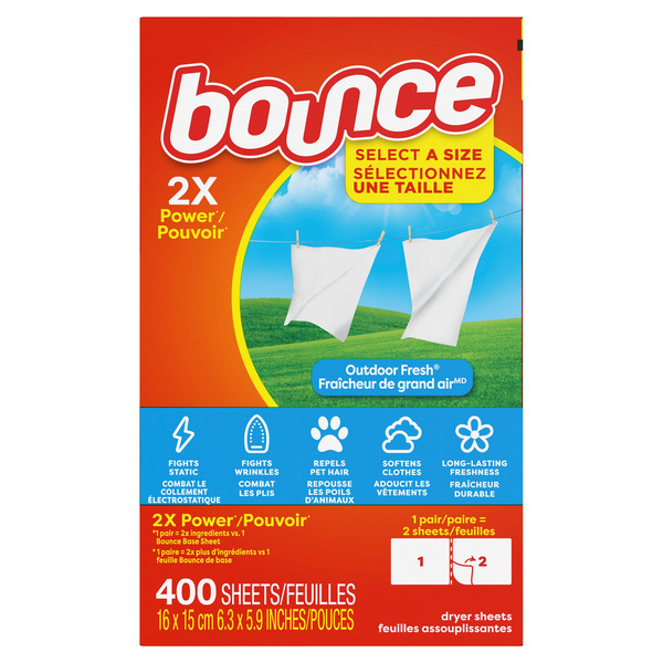 Bounce Select-A-Size Outdoor Fresh Dryer Sheets