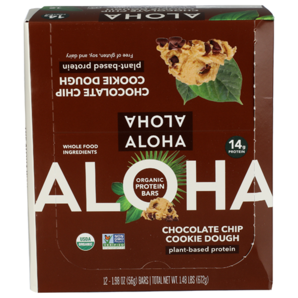 Aloha Organic Chocolate Chip Cookie Dough Plant-Based Protein Bar