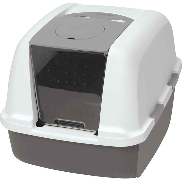 Catit Jumbo Grey Hooded Cat Litter Pan