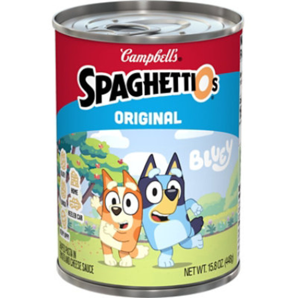 Campbell's SpaghettiOs Original Bluey Shapes Canned Pasta
