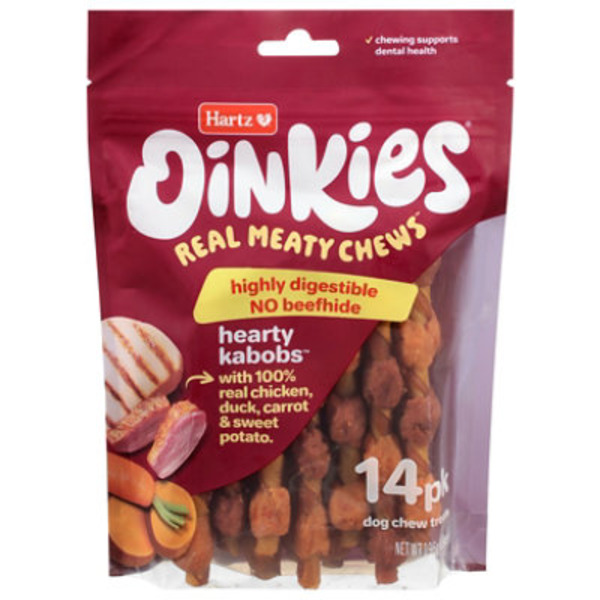 Hartz Oinkies Hearty Kabobs Dog Chew Treats