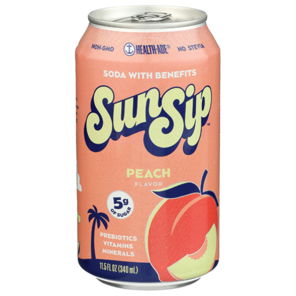 Health Ade Peach SunSip Prebiotic Soda Same-Day Delivery or Pickup