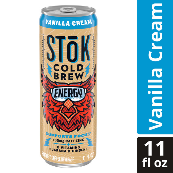 SToK Cold Brew Energy Vanilla Cream, Ready to Drink Canned Coffee