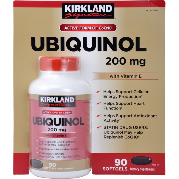 Kirkland Signature Ubiquinol Coq10 200 Mg Multivitamins (90 ct) from