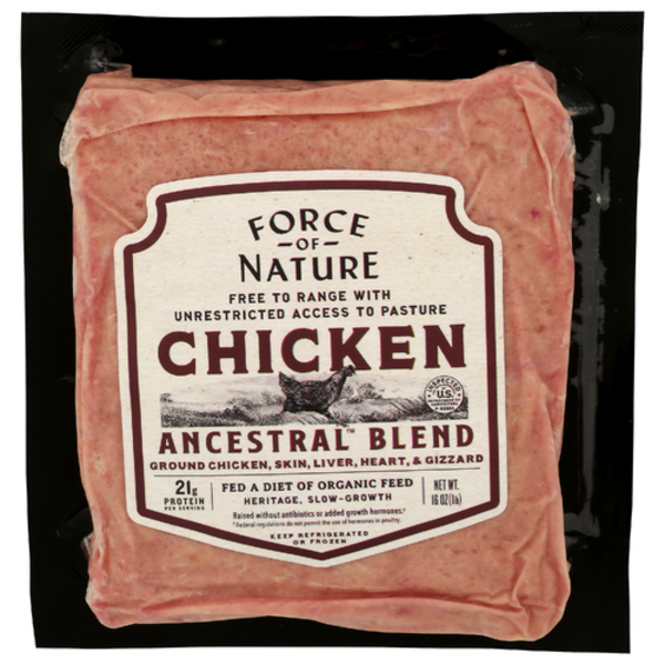 Force Of Nature Meats Pasture Raised Ancestral Blend Ground Chicken