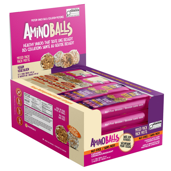 Amino Balls Vegan Mixed Pack Protein Snack Balls