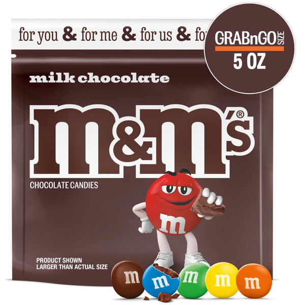 M&M's Milk Chocolate Candy, Grab N Go Resealable Bag Same-Day