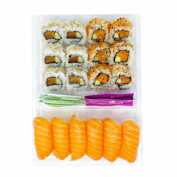 Snowfox Salmon Combo, Spicy Nigiri, Cucumber, 17.3 oz