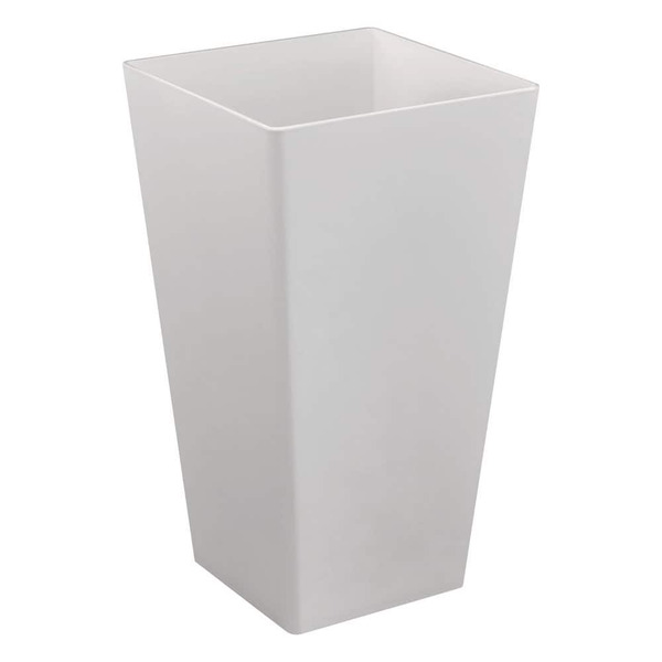 Vigoro Harmony Modern Matte White Plastic Square Planter (11.5 In. L X 11.5 In. W X 20 In. H)