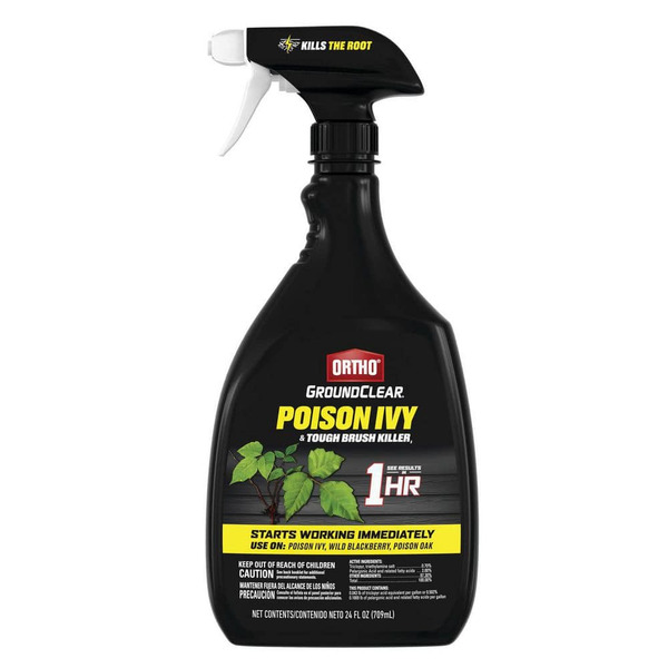 Ortho Groundclear Poison Ivy And Tough Brush Killer3, 24 Fl. Oz. Spray Ready-to-use Weed Killer With Trigger Sprayer