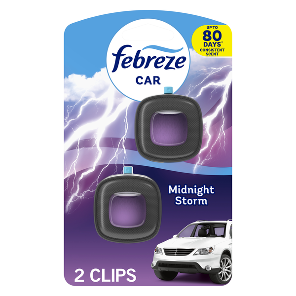 Febreze Car Air Freshener Vent Clip Midnight Storm Scent Same-Day Delivery or Pickup