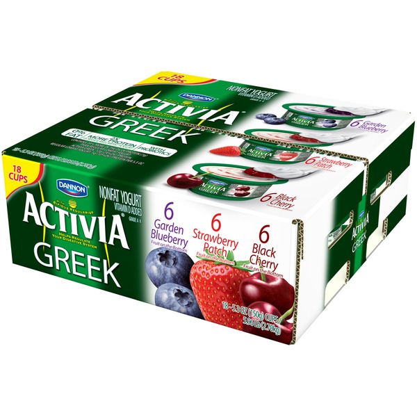 Activia Greek Garden Blueberry/Strawberry Patch/Black Cherry 5.3 Oz