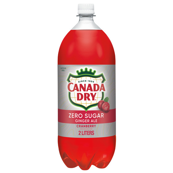 Canada Dry Zero Sugar Cranberry Ginger Ale Soda, 2 L bottle Same