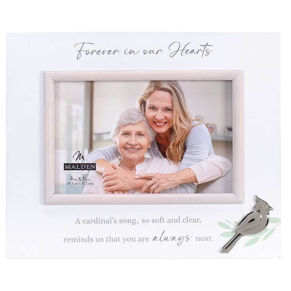 Malden Forever in Our Hearts Cardinal White Photo Frame, 4 x 6 in