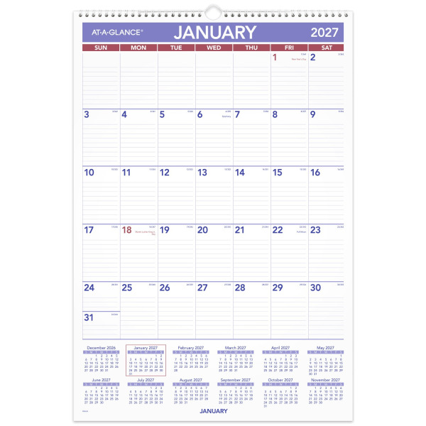 AT-A-GLANCE 2027 Large Monthly Wall Calendar, 15 1/2 x 22 3/4 in