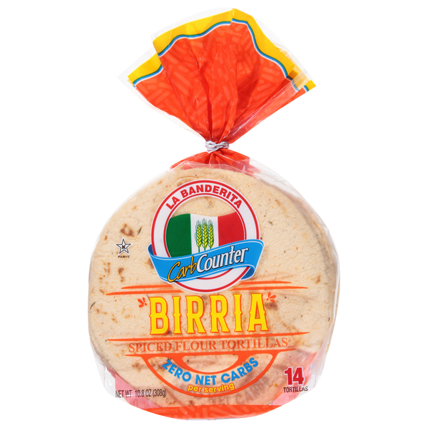 birbra ビルビラ La Banderita Spiced Birria Flour Tortillas Same-Day Delivery or