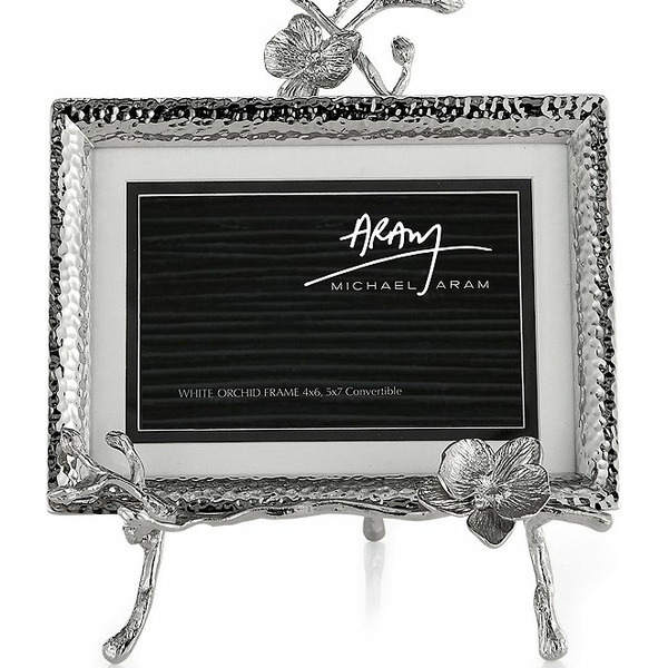 Michael Aram White Orchid Convertible Easel Picture Frame