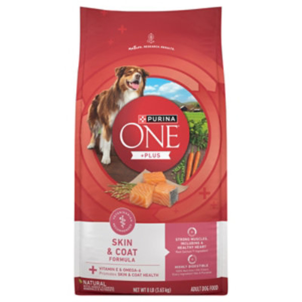 Purina ONE Natural +Plus Skin & Coat Formula Dry Dog Food