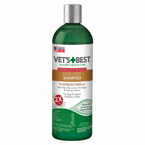 Vet's+Best Advanced Strength Flea + Tick Shampoo