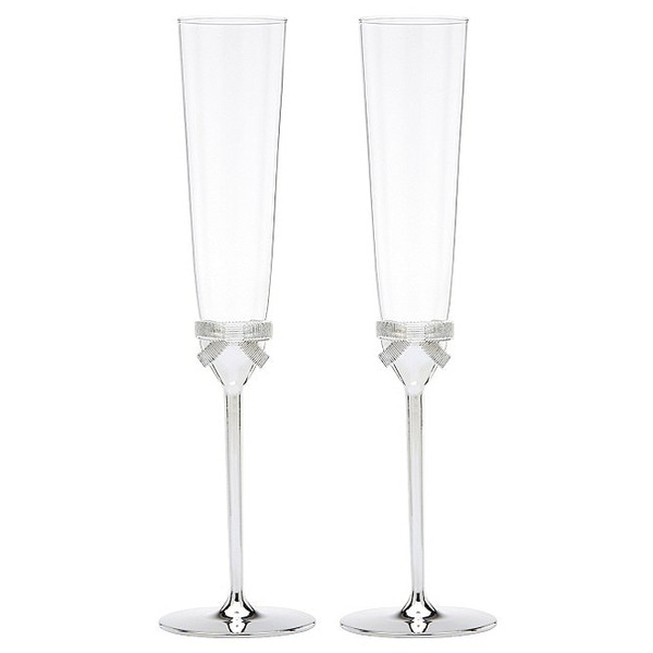 kate spade new york Grace Avenue Bow Wedding Toast Flute Pair