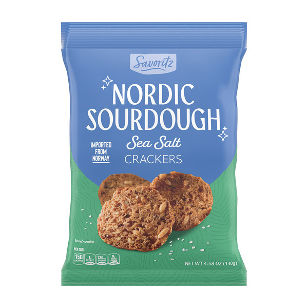 Savoritz Nordic Sourdough Sea Salt Crackers
