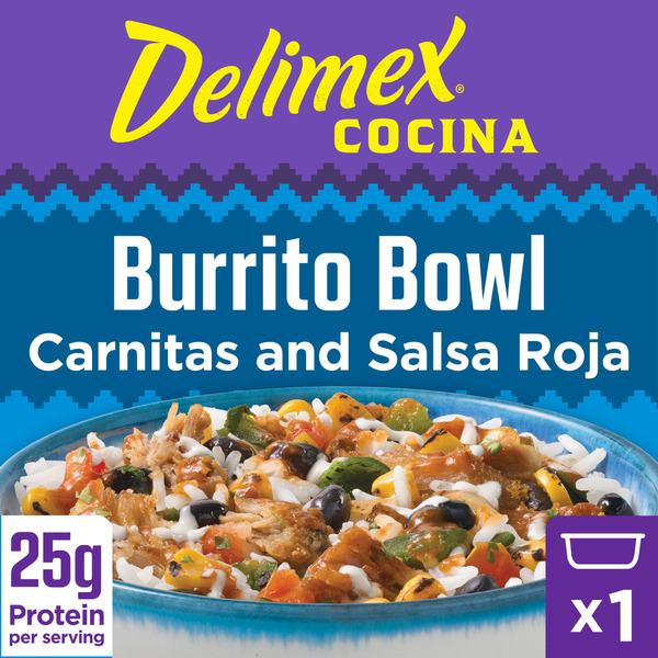 Delimex Carnitas and Salsa Roja Burrito Bow